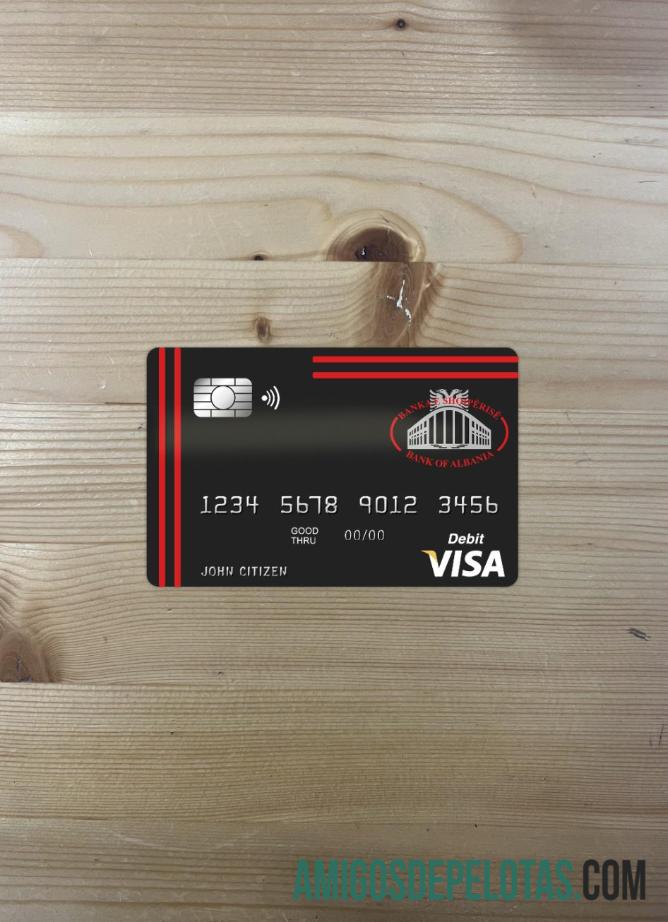 Banco da Albânia Banco da Albânia Cartão Visa Photolook Front baixar para verificação